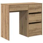 vidaXL Bureau Chêne artisanal 90 x 37 5 x 75 cm Bois d'ingénierie