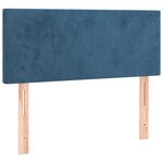 vidaXL Sommier à lattes de lit et matelas Bleu foncé 80x200 cm Velours