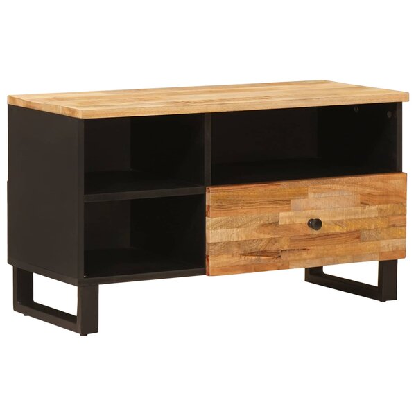 vidaXL Meuble TV Marron 80 x 33 x 46 cm Bois de mangue massif