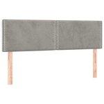 vidaXL Tête de lit à LED Gris clair 144x5x78/88 cm Velours