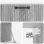 vidaXL Meuble TV mural Sonoma gris 78 5 x 41 x 30 cm Bois d'ingénierie