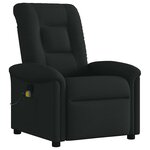 vidaXL Fauteuil de massage inclinable Noir Tissu