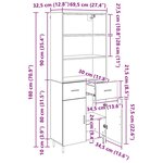 vidaXL Haut Armoire avec tiroir Chêne artisanal 69 5 x 34 x 180 cm