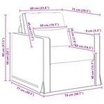 vidaXL Canapé 2 Pièces Bleu 139 x 78 x 80 cm tissu