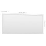 vidaXL Miroir de salle de bain Blanc 90x1 5x37 cm Aggloméré
