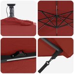 vidaXL Parasol banane à mât déporté Couleur terre cuite