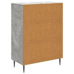 vidaXL Buffet Gris béton 66 x 34 5 x 89 5 cm Bois d'ingénierie