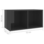 vidaXL Meubles TV 2 Pièces Gris brillant 72x35x36 5 cm Bois d'ingénierie