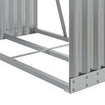 vidaXL Porte-bûches gris clair 80x45x120 cm acier galvanisé