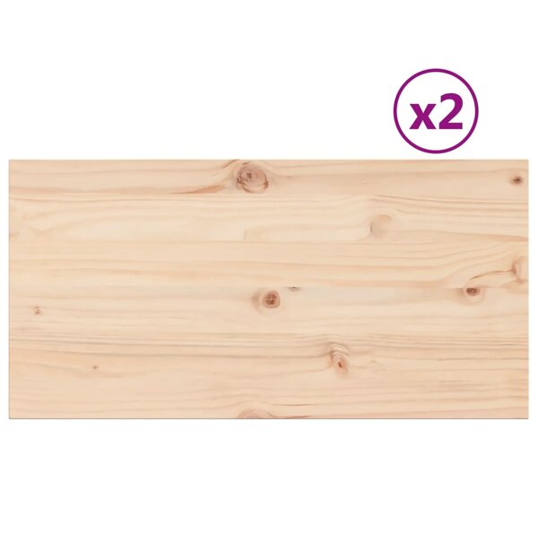 vidaXL Dessus de table 2 Pièces 90x45x1 7cm rectangulaire bois pin massif