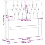 vidaXL Tête de lit capitonnée Gris foncé 100 cm Pin massif