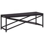 vidaXL Banc de jardin 120 cm Résine tressée Noir