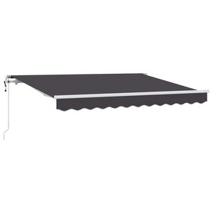 vidaXL Auvent Rétractable Anthracite 250 x 200 cm tissu