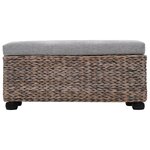 Banquette pouf tabouret meuble banc 2 Pièces jacinthe d'eau gris 3002178