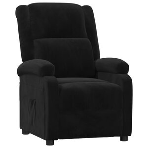 vidaXL Fauteuil inclinable noir velours