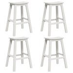 vidaXL Ensemble de bar de jardin 4 Pièces Blanc HDPE