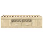 vidaXL Lit de jour avec tiroirs sans matelas chêne sonoma 75x190 cm