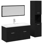 vidaXL Ensemble de mobilier de salle de bain 2 Pièces Chêne noir