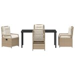 vidaXL Ensemble de salle à manger de jardin 5 pièces Beige Poly Rattan