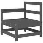 vidaXL Salon de jardin 7 Pièces Gris Bois de pin massif