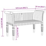 vidaXL Banc 127.5x52x80 cm en bois massif de teck