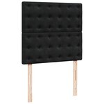 vidaXL Sommier à lattes de lit et matelas Noir 80x200 cm Velours