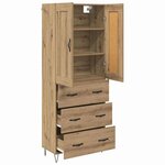 vidaXL Haut Armoire avec tiroir Chêne artisanal 69 5 x 34 x 180 cm