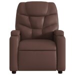 vidaXL Fauteuil inclinable de massage électrique marron similicuir