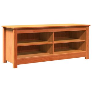 vidaXL Banc de rangement Brun cire 110 x 38 x 45 5 cm Pin massif
