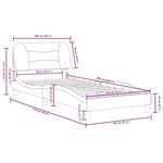 vidaXL Cadre de lit sans matelas Hvar gris clair 90x200 cm tissu