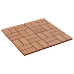 vidaXL Carreau de terrasse 11 Pièces Teck 30 x 30 cm WPC