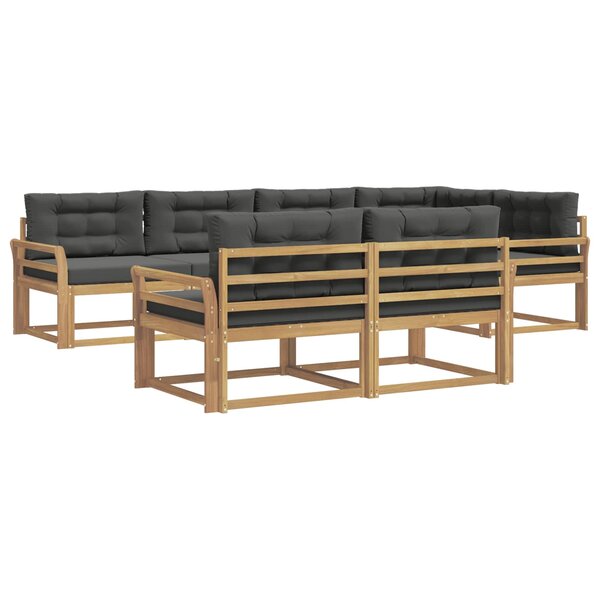 vidaXL Ensemble de canapés d'extérieur 6 pc Blanc et anthracite