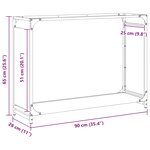 vidaXL Portant de bois chauffage blanc 90x28x65 cm