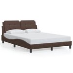 vidaXL Cadre de lit sans matelas Zadar marron 120x200 cm similicuir