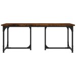 vidaXL Table basse Chêne fumé 90x50x35 cm Bois d'ingénierie