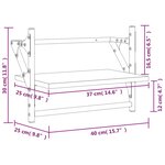 vidaXL Étagères murales avec barres 2 Pièces chêne marron 40x25x30 cm