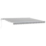 vidaXL Auvent rétractable automatique anthracite et blanc 400x300 cm
