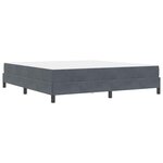 vidaXL Lit boxspring avec matelas Gris foncé 180 x 200 cm Velours
