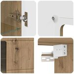 vidaXL Cabinet en Bois avec stockage Chêne artisanal 50 x 29 x 100 cm