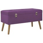 vidaXL Banc avec compartiment de rangement 80 cm Violet Velours