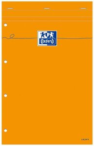 Bloc-notes 210 x 315 Seyès 80 feuilles 80g Orange OXFORD