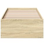 vidaXL Cadre de lit chêne sonoma 90x200 cm bois d'ingénierie