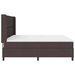 vidaXL Lit à ressort LED avec matelas Marron foncé 200 x 200 cm tissu