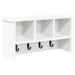 vidaXL Porte-manteau mural Blanc 50 x 16 x 26 cm Bois d'ingénierie