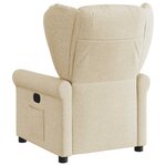 vidaXL Fauteuil inclinable électrique Crème Tissu