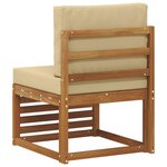 vidaXL Sofa de milieu extérieur Bois d'Acacia Massif Naturel