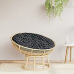 vidaXL Coussin rond motif à carreaux noir Ø 100 x11 cm tissu oxford