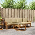 vidaXL Ensemble de canapés d'extérieur 5 Pièces Naturel et Beige