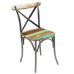 vidaXL Chaises à manger lot de 4 bois de récupération solide
