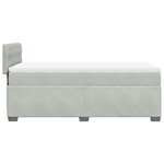 vidaXL Sommier à lattes de lit et matelas Gris clair 100x200cm Velours